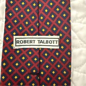 Robert Talbott Burgundy and Gold Diamond Tie